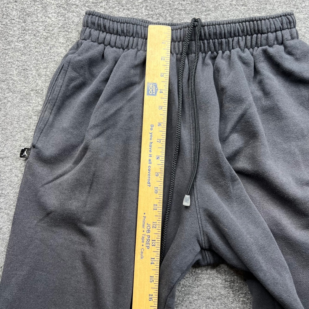 Jordan Sweatpants Mens Medium Gray Jumpman Fleece Joggers Snap Athletic Pants - Picture 4 of 16
